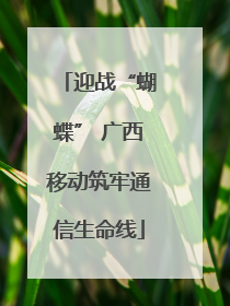 迎战“蝴蝶” 广西移动筑牢通信生命线