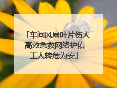 车间风扇叶片伤人 高效急救网络护佑工人转危为安