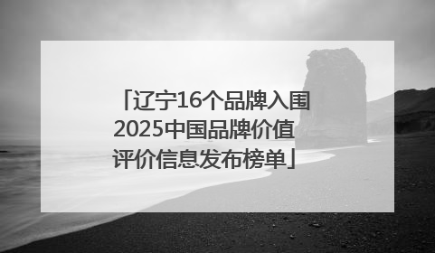 辽宁16个品牌入围2025中国品牌价值评价信息发布榜单