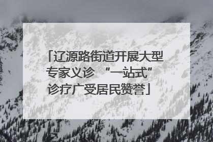辽源路街道开展大型专家义诊 “一站式”诊疗广受居民赞誉