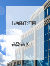 赵峰任海南省副省长