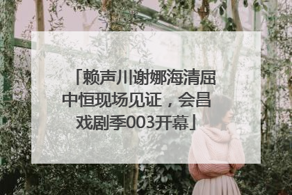 赖声川谢娜海清屈中恒现场见证，会昌戏剧季003开幕