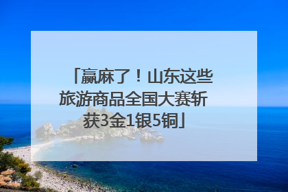 赢麻了！山东这些旅游商品全国大赛斩获3金1银5铜