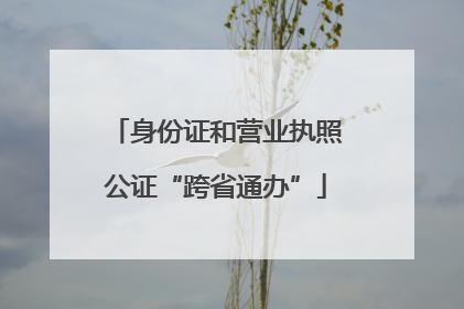 身份证和营业执照公证“跨省通办”