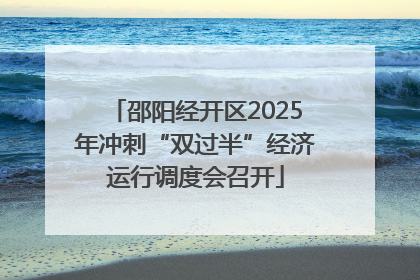 邵阳经开区2025年冲刺“双过半”经济运行调度会召开