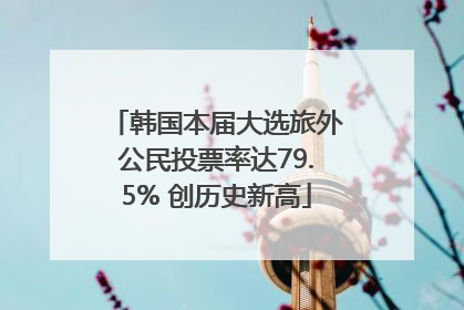 韩国本届大选旅外公民投票率达79.5% 创历史新高