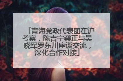 青海党政代表团在沪考察，陈吉宁龚正与吴晓军罗东川座谈交流，深化合作对接