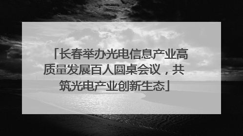长春举办光电信息产业高质量发展百人圆桌会议，共筑光电产业创新生态