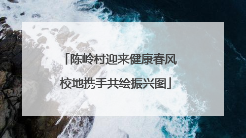 陈岭村迎来健康春风 校地携手共绘振兴图