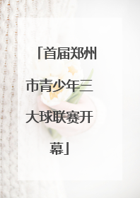 首届郑州市青少年三大球联赛开幕
