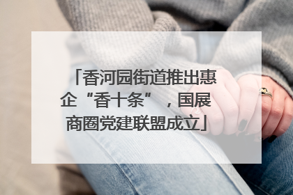 香河园街道推出惠企“香十条”，国展商圈党建联盟成立