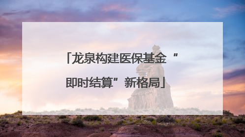 龙泉构建医保基金“即时结算”新格局