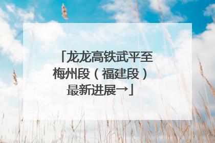 龙龙高铁武平至梅州段（福建段）最新进展→