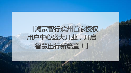 鸿蒙智行滨州首家授权用户中心盛大开业，开启智慧出行新篇章！