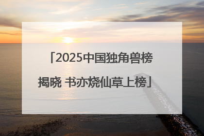 2025中国独角兽榜揭晓 书亦烧仙草上榜
