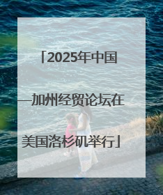 2025年中国—加州经贸论坛在美国洛杉矶举行