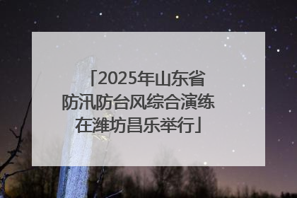 2025年山东省防汛防台风综合演练在潍坊昌乐举行