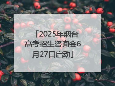 2025年烟台高考招生咨询会6月27日启动
