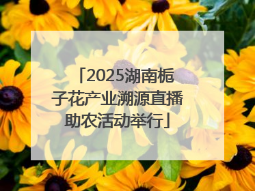 2025湖南栀子花产业溯源直播助农活动举行