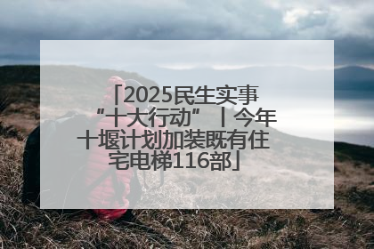 2025民生实事“十大行动”丨今年十堰计划加装既有住宅电梯116部